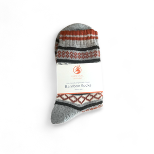GREY/BLUE MULBERRY BAMBOO SOCKS