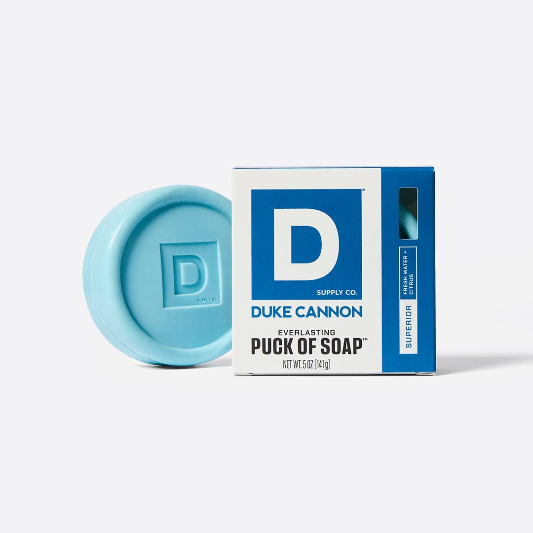 EVERLASTING PUCK OF SOAP BY DUKE CANNON - SUPERIOR -5oz - Feather & Twigs