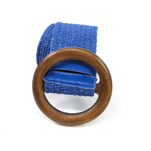 BELTED IN NATURE - ECO FRIENDLY STRETCH BELT- BLUE