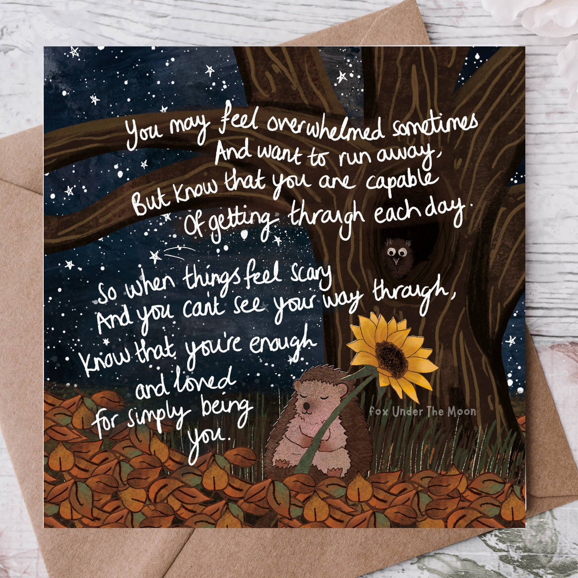 'Being You' - Greeting Card by Fox Under The Moon - Feather & Twigs