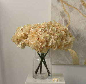 ARTIFICIAL HYDRANGEA EXTRA LARGE HEAD - CARAMEL
