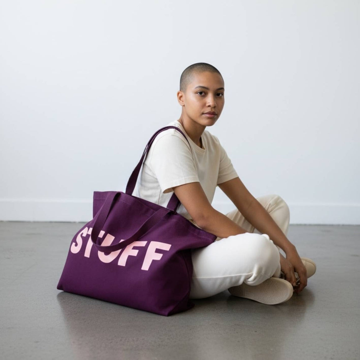 Jumbo STUFF Bag   - Maroon/Coral - Feather & Twigs