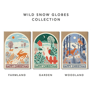 FARMLAND SNOW GLOBE - COUNTRYSIDE CHARITY CHRISTMAS CARD
