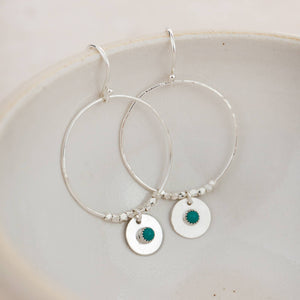 STERLING SILVER BOHO HOOP EARRINGS