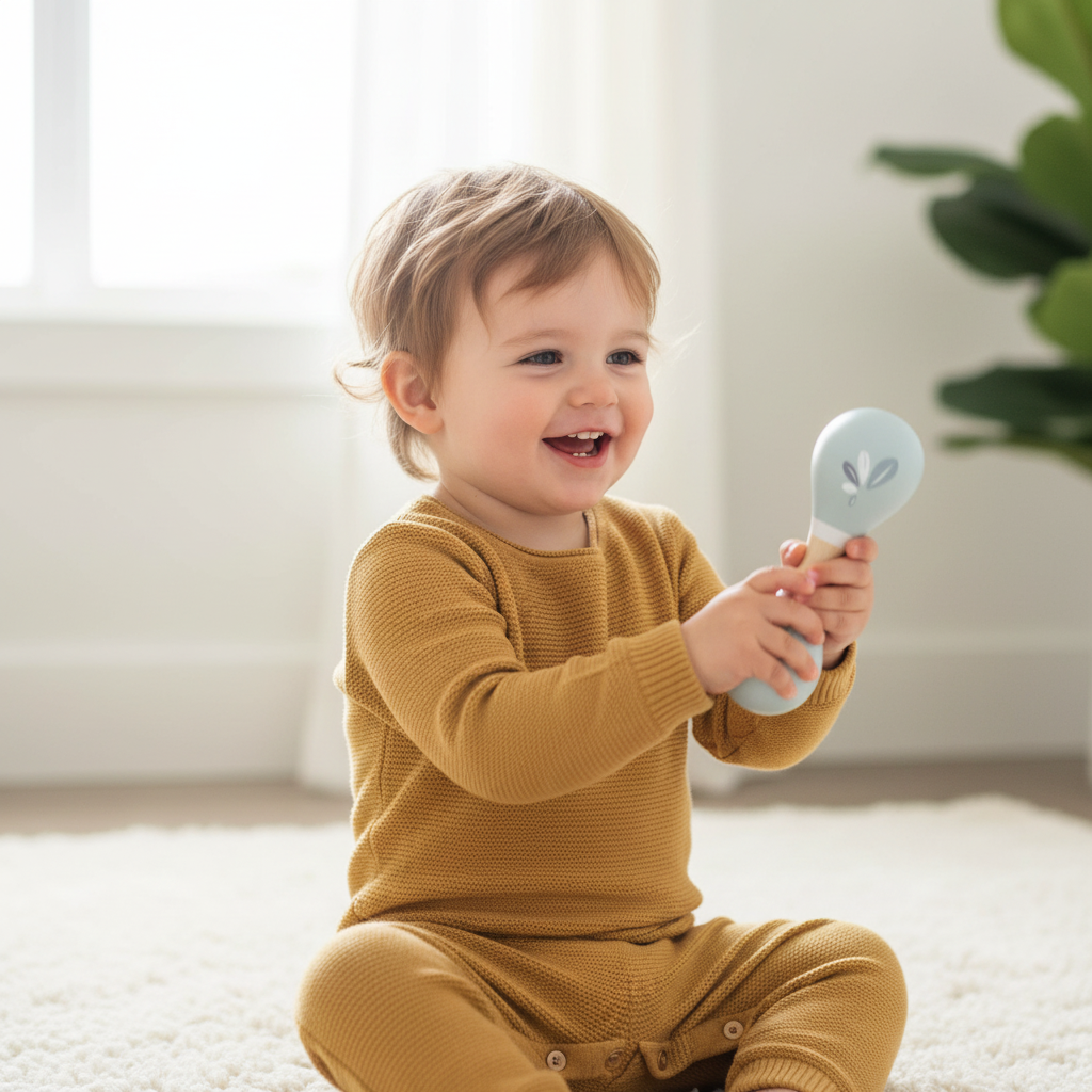 WOODEN MARACAS FOR TODDLERS – FUN MUSICAL PLAY