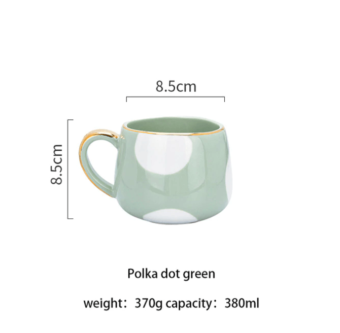 370ml Nordic Ceramic Mug - Feather & Twigs
