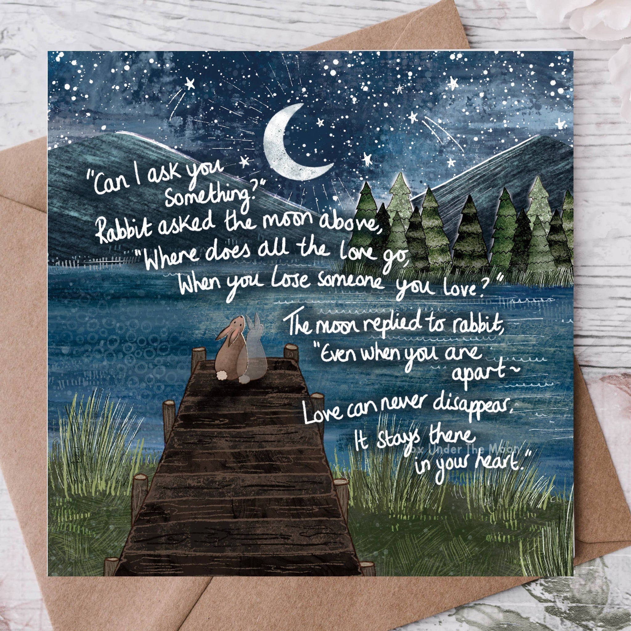 'Apart' - Greeting Card by Fox Under The Moon - Feather & Twigs