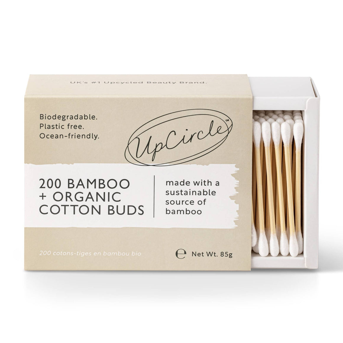 Organic, Plastic Free - Cotton + Bamboo Buds (200 pcs) - Feather & Twigs