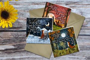 'TIMING’ GREETING CARD FROM FOX UNDER THE MOON