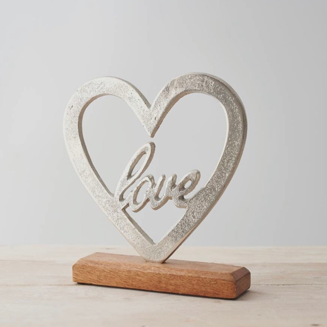 HEART ON STAND - 3 OPTIONS - Feather & Twigs