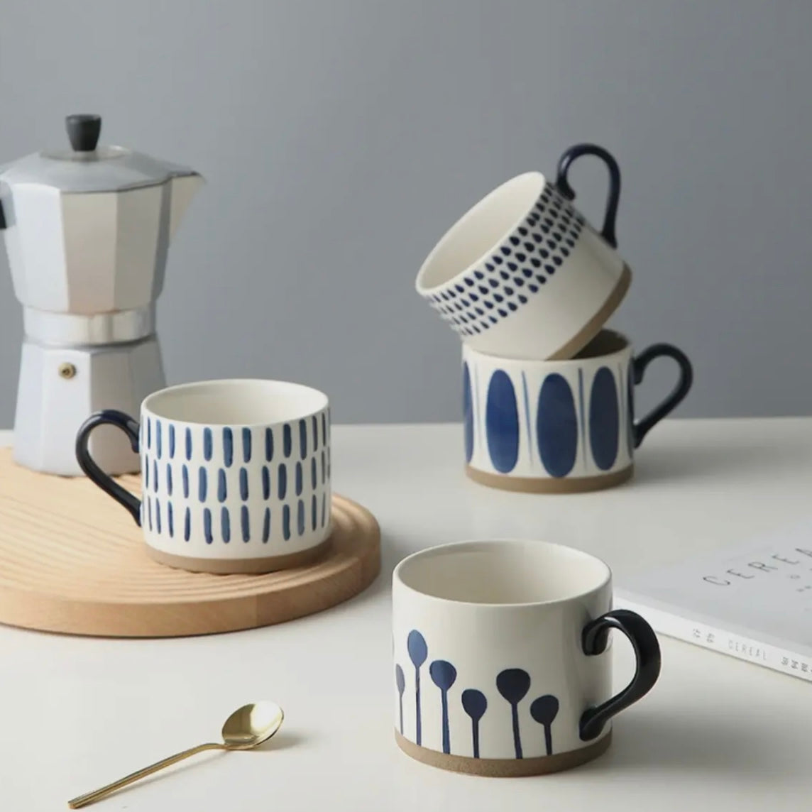 NORDIC MUGS LEAF AND LINE DESIGNS - Feather & Twigs