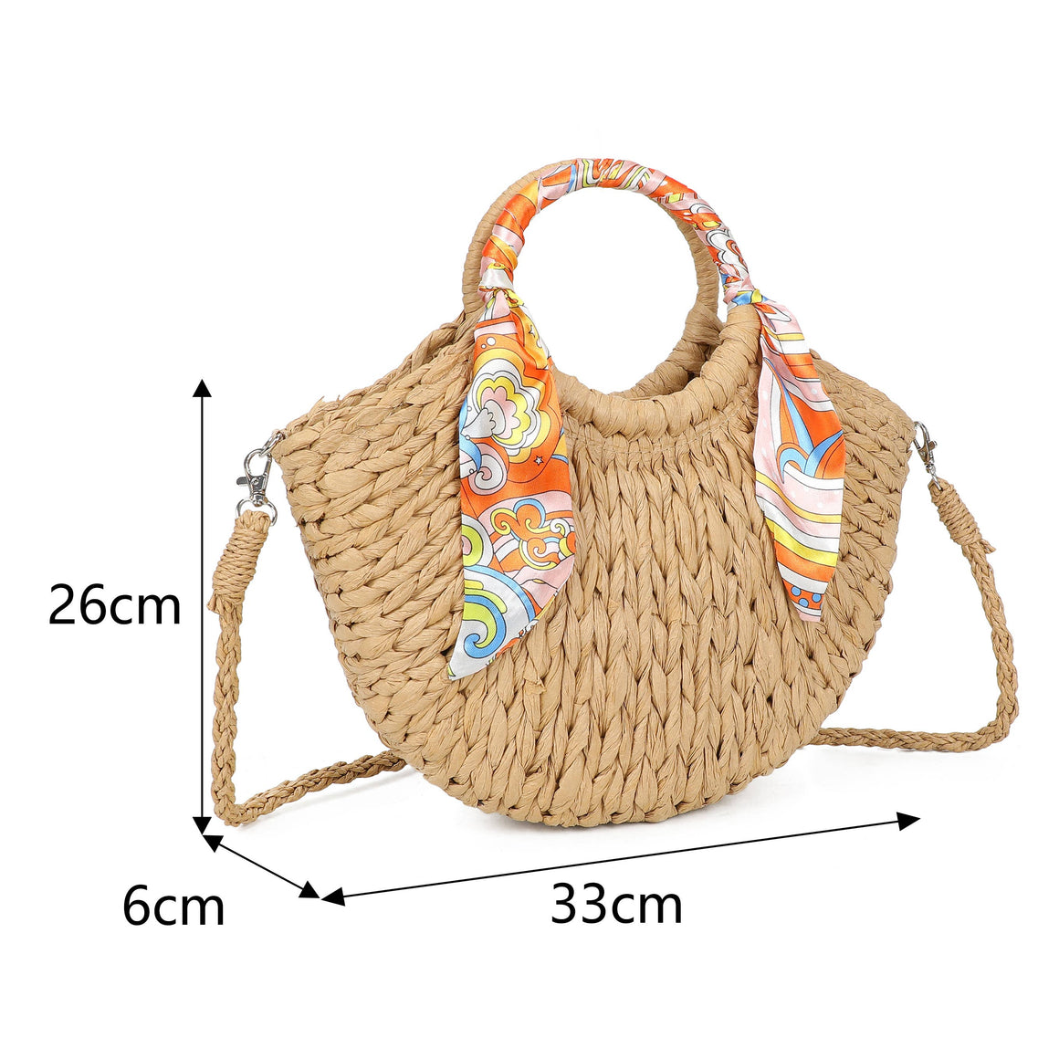 STYLISH SCARF GRAB BAG WITH ADJUSTABLE STRAP