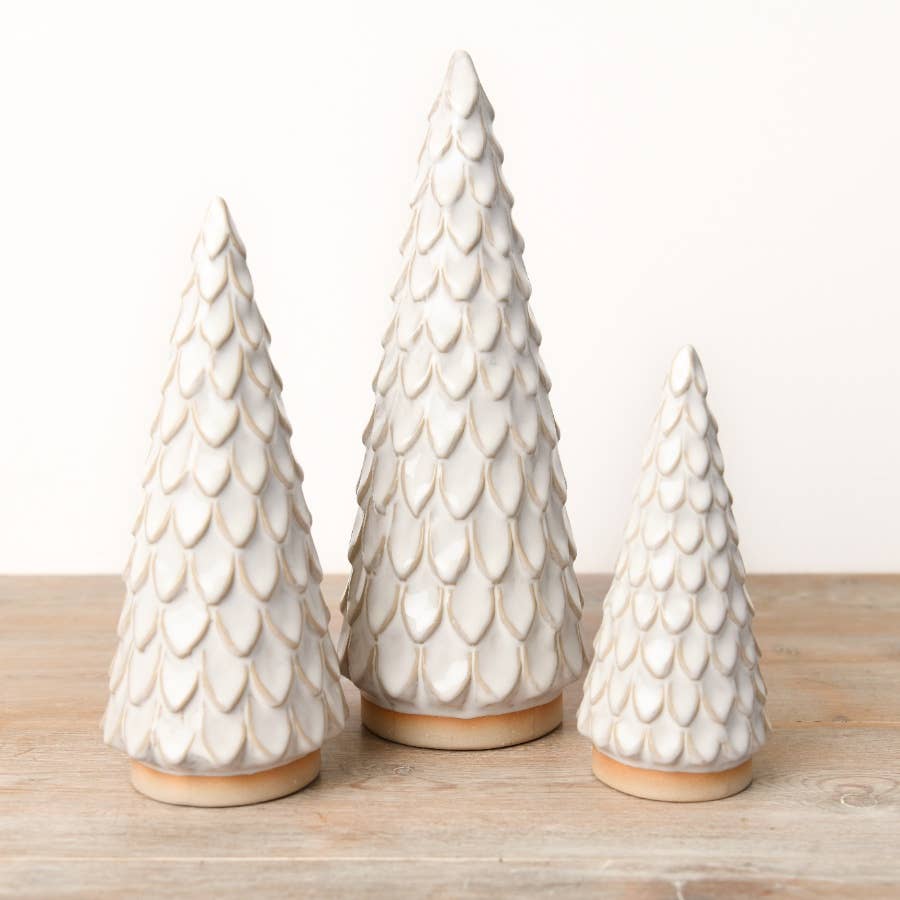 SCALLOPED CERAMIC TREE - MEDIUM 19.5cm - Feather & Twigs