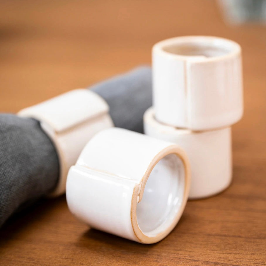 ITHACA NAPKIN RINGS - SET OF FOUR - Feather & Twigs