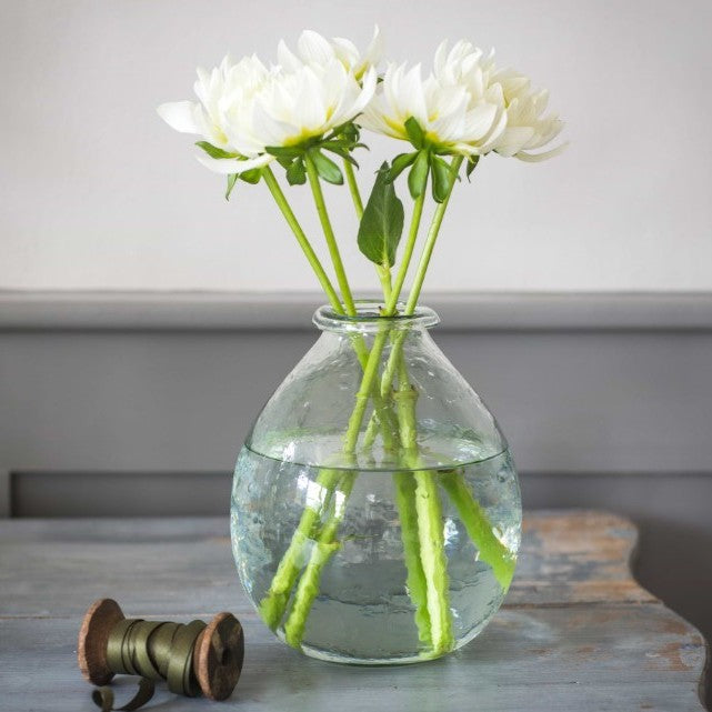VERNHAM RECYCLED GLASS VASE - LARGE - Feather & Twigs
