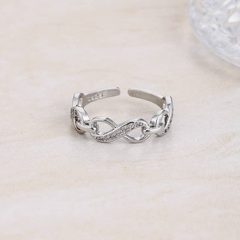 INFINITY STERLING SILVER RING IN SILVER - Feather & Twigs