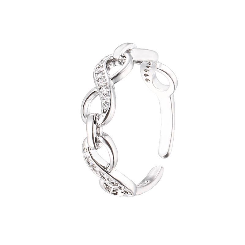 INFINITY STERLING SILVER RING IN SILVER - Feather & Twigs