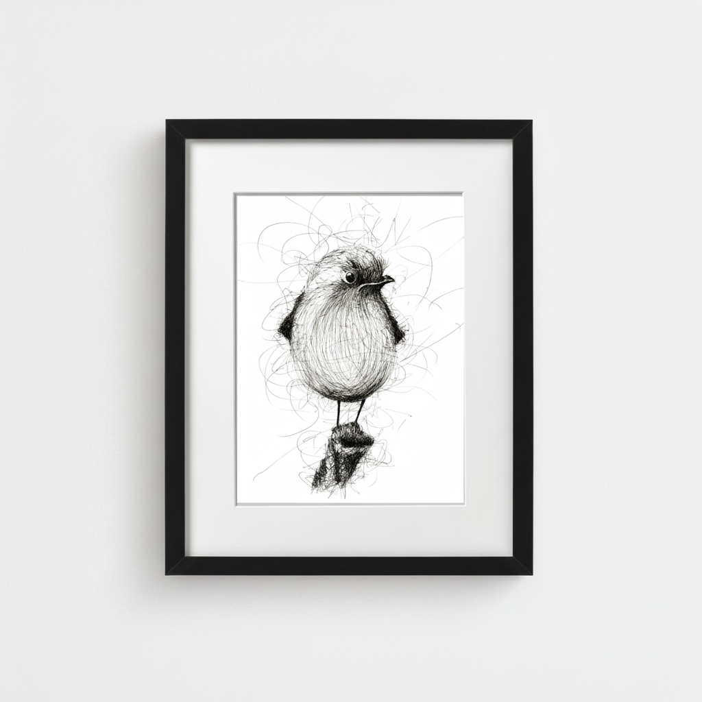 ROBIN PEN & INK - LIMITED EDITION PRINT BY IAN GRIME