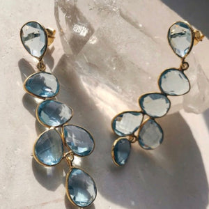 SHEENA EARRINGS SOFT BLUE