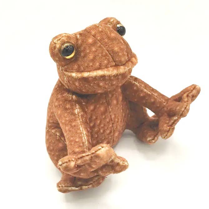 TOAD FROG TOY - STUFFED PLUSH - 18cm - Feather & Twigs