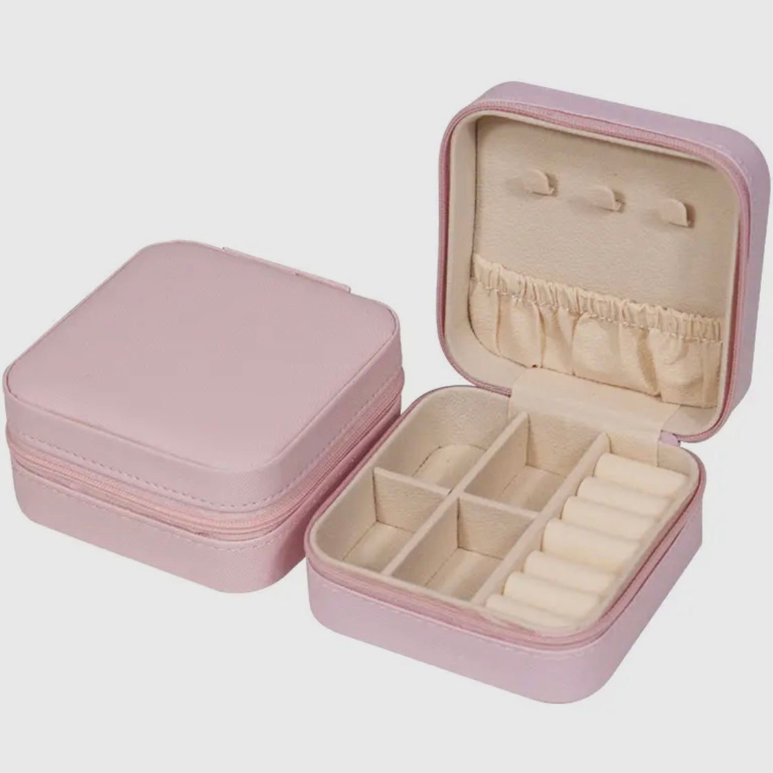 LADIES TRAVEL JEWELLERY BOX WITH ZIP - Feather & Twigs