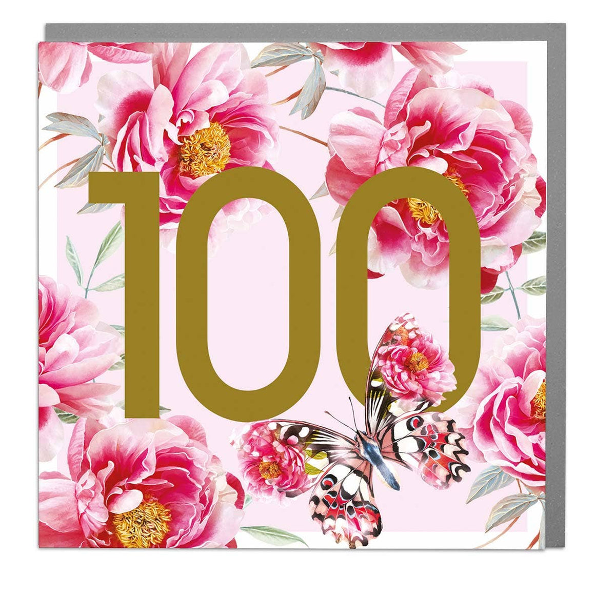 AGE 100 - BUTTERFLY GREETING CARD - Feather & Twigs