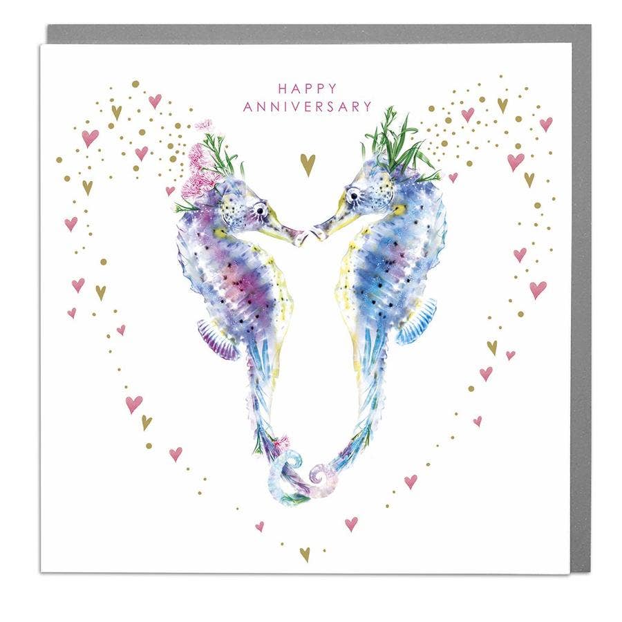 SEAHORSES HAPPY ANNIVERSARY CARDS - Feather & Twigs