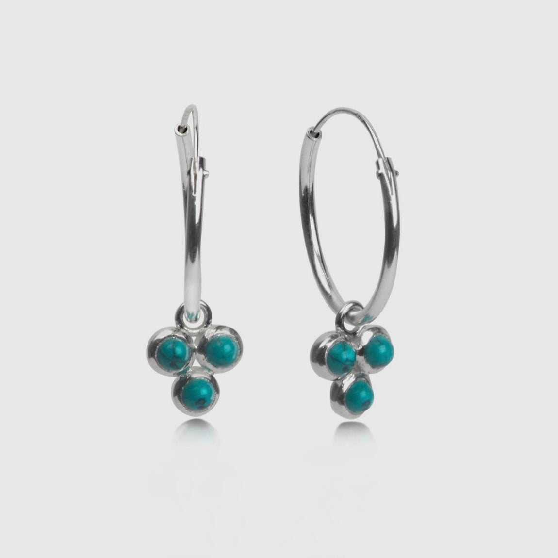TURQUOISE TRILOGY EARRINGS - Feather & Twigs