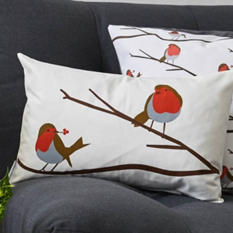 ROBIN CUSHION BY LORNA SYSON - Feather & Twigs