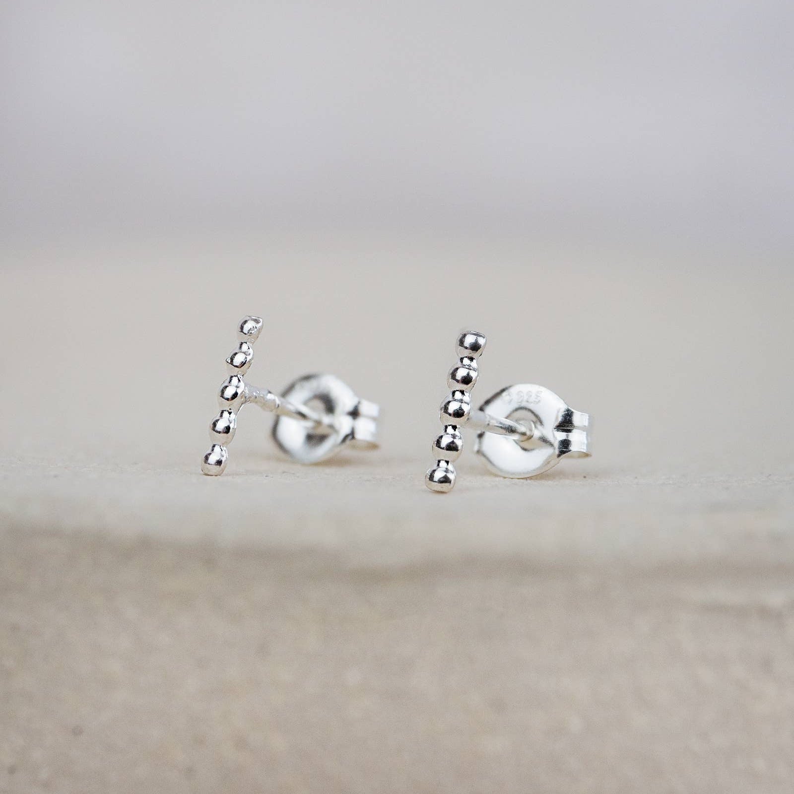 STERLING SILVER MINI DOTTY STICK STUDS BY LUCY KEMP - Feather & Twigs