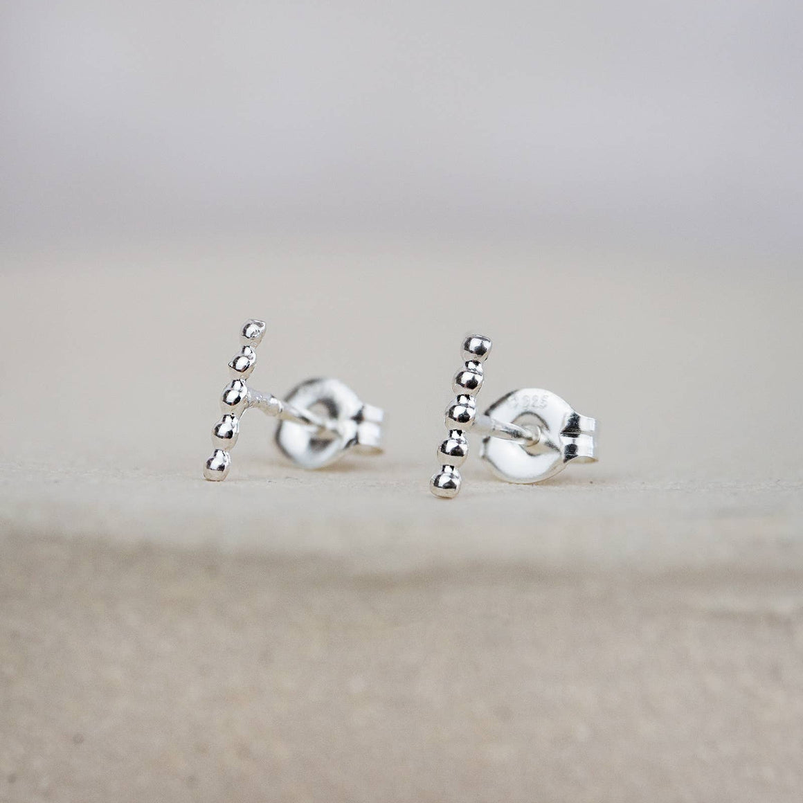 STERLING SILVER MINI DOTTY STICK STUDS BY LUCY KEMP - Feather & Twigs
