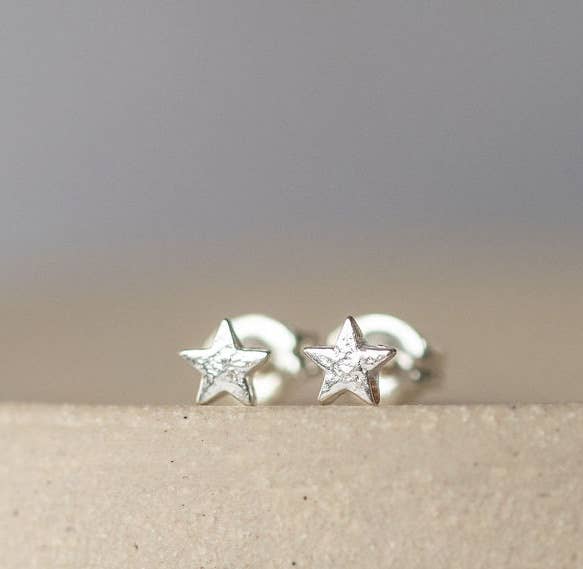 STERLING SILVER MINI STAR STUDS BY LUCY KEMP - Feather & Twigs