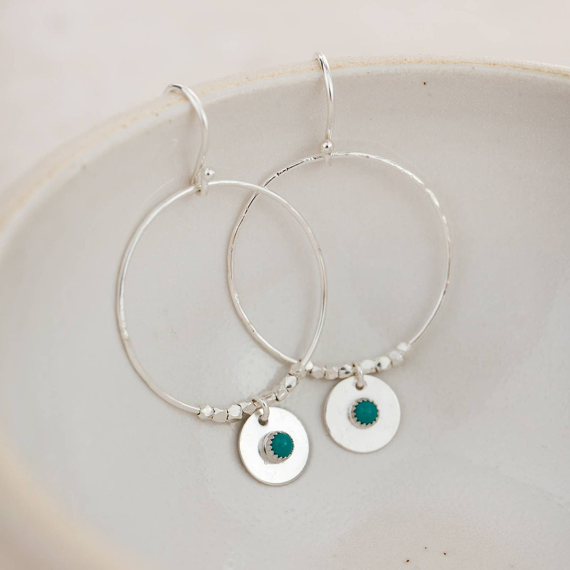 STERLING SILVER BOHO HOOP EARRINGS BY LUCY KEMP - Feather & Twigs