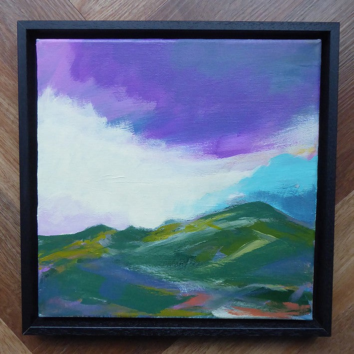 'KISS THE SKY" 30x30cm ACRYLIC ON CANVAS - Feather & Twigs