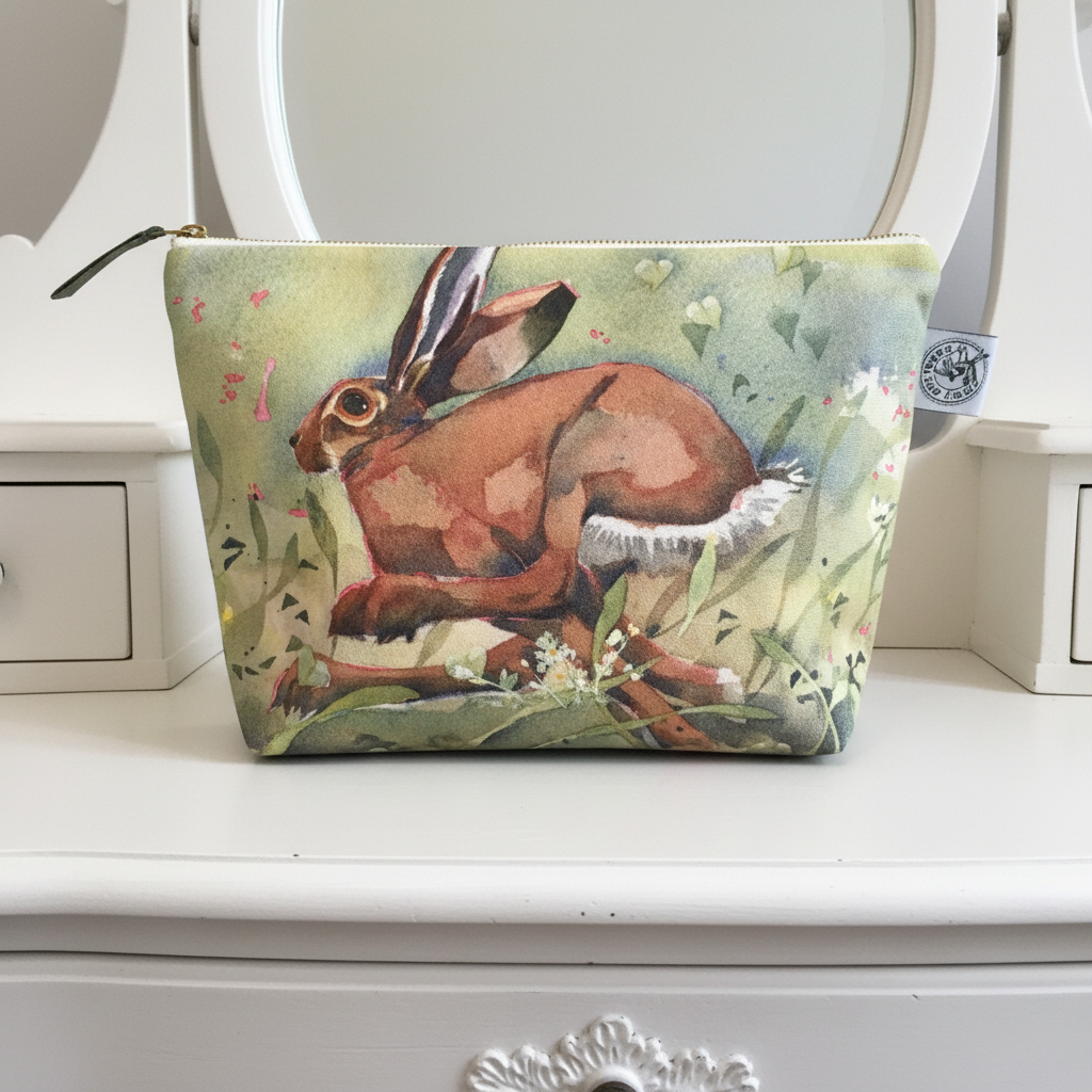 HARE NATURAL COTTON WATERPROOF LINED BAG - 2 SIZES