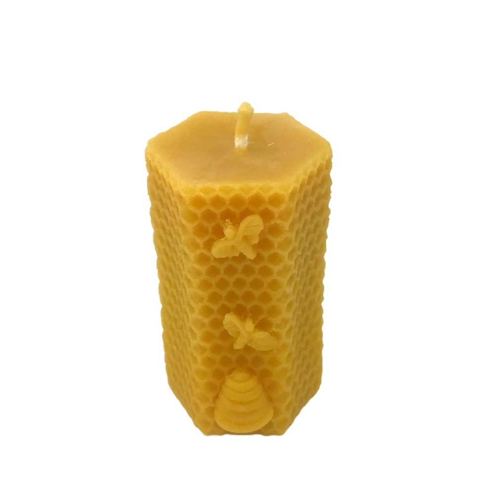 MORE BEES PLEASE MOULDED HONEYCOMB CANDLE - Feather & Twigs