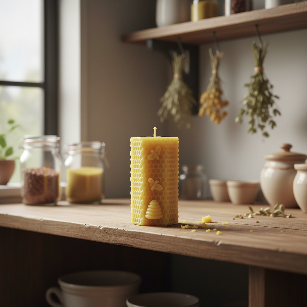 MORE BEES PLEASE MOULDED HONEYCOMB CANDLE
