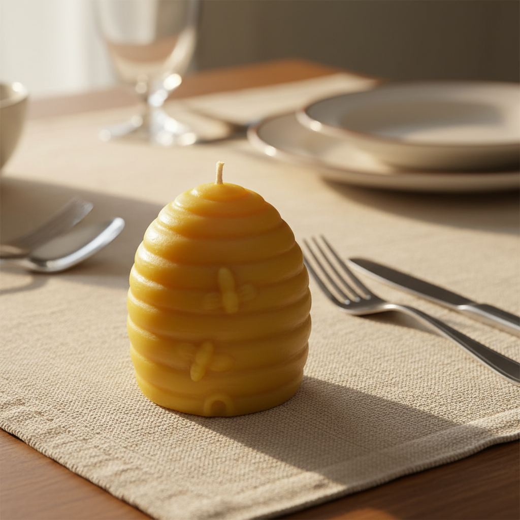 SMALL BEESWAX HIVE CANDLE