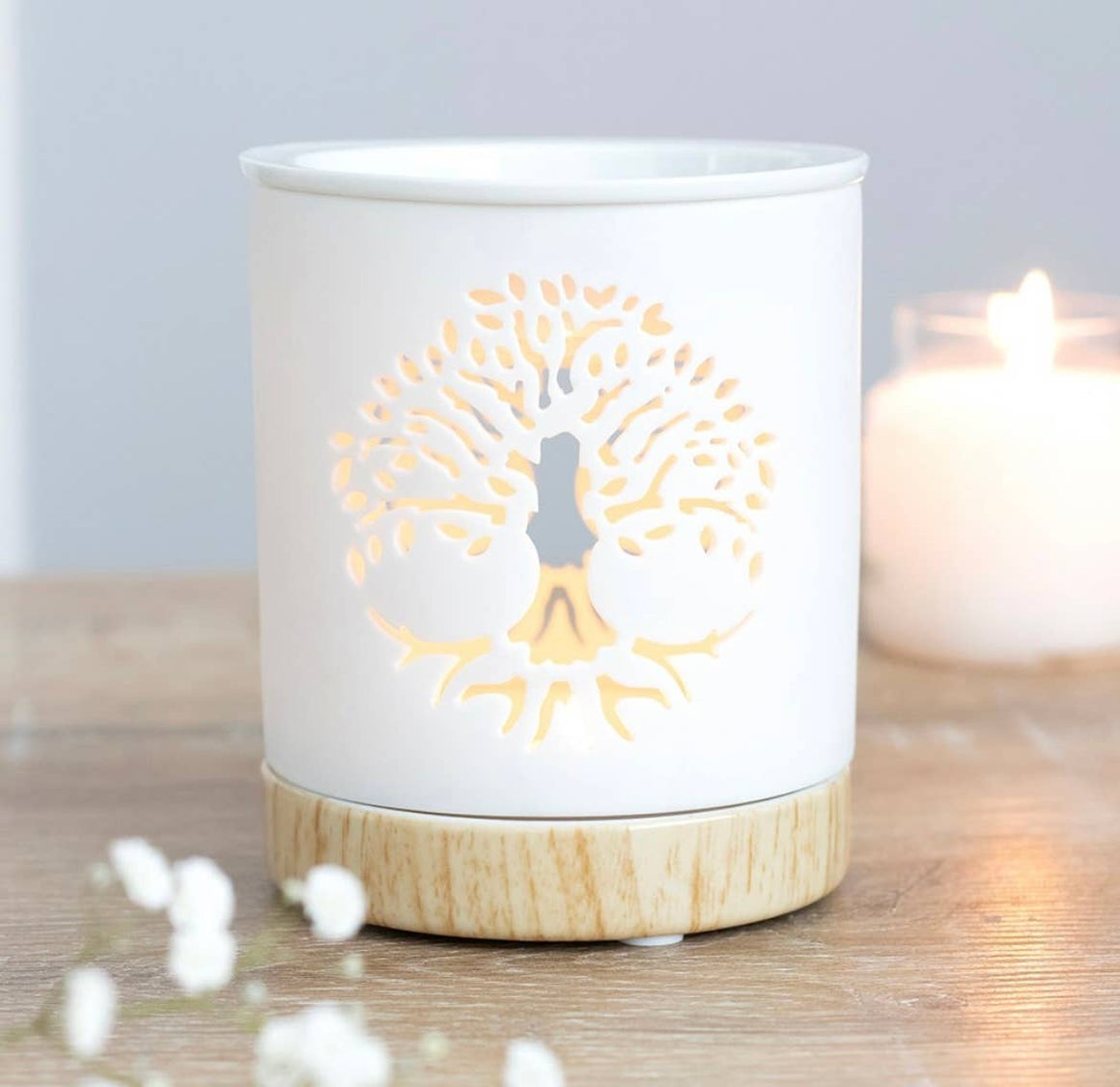 TREE OF LIFE WOODEN BASE BURNER - Feather & Twigs