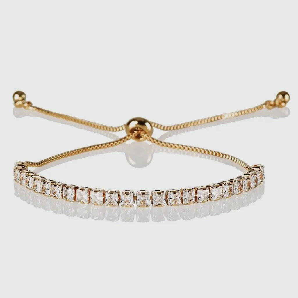 DAINTY GOLD CUBIC ZIRCONIA BRACELET - Feather & Twigs