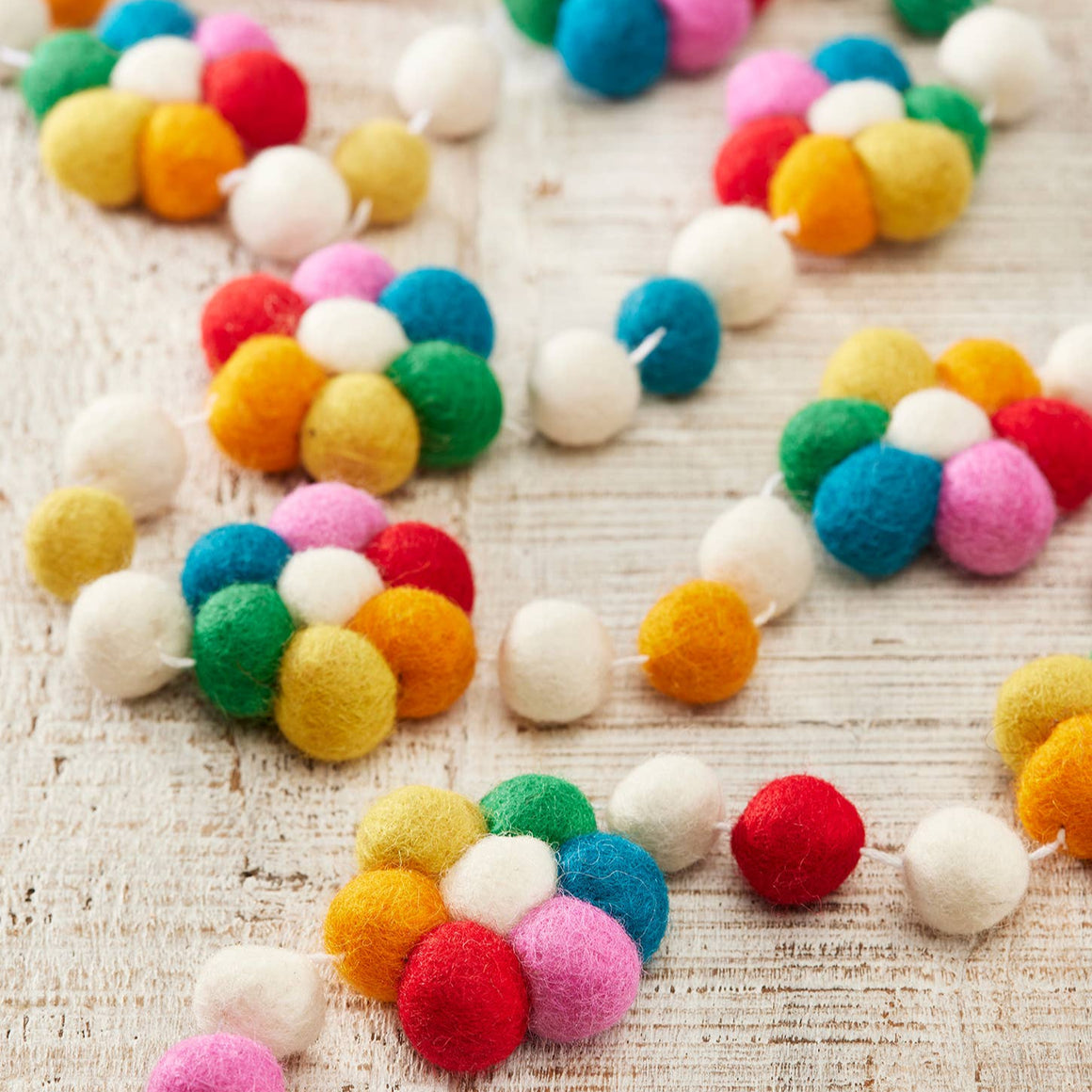 FELT RAINBOW FLOWER GARLAND - Feather & Twigs