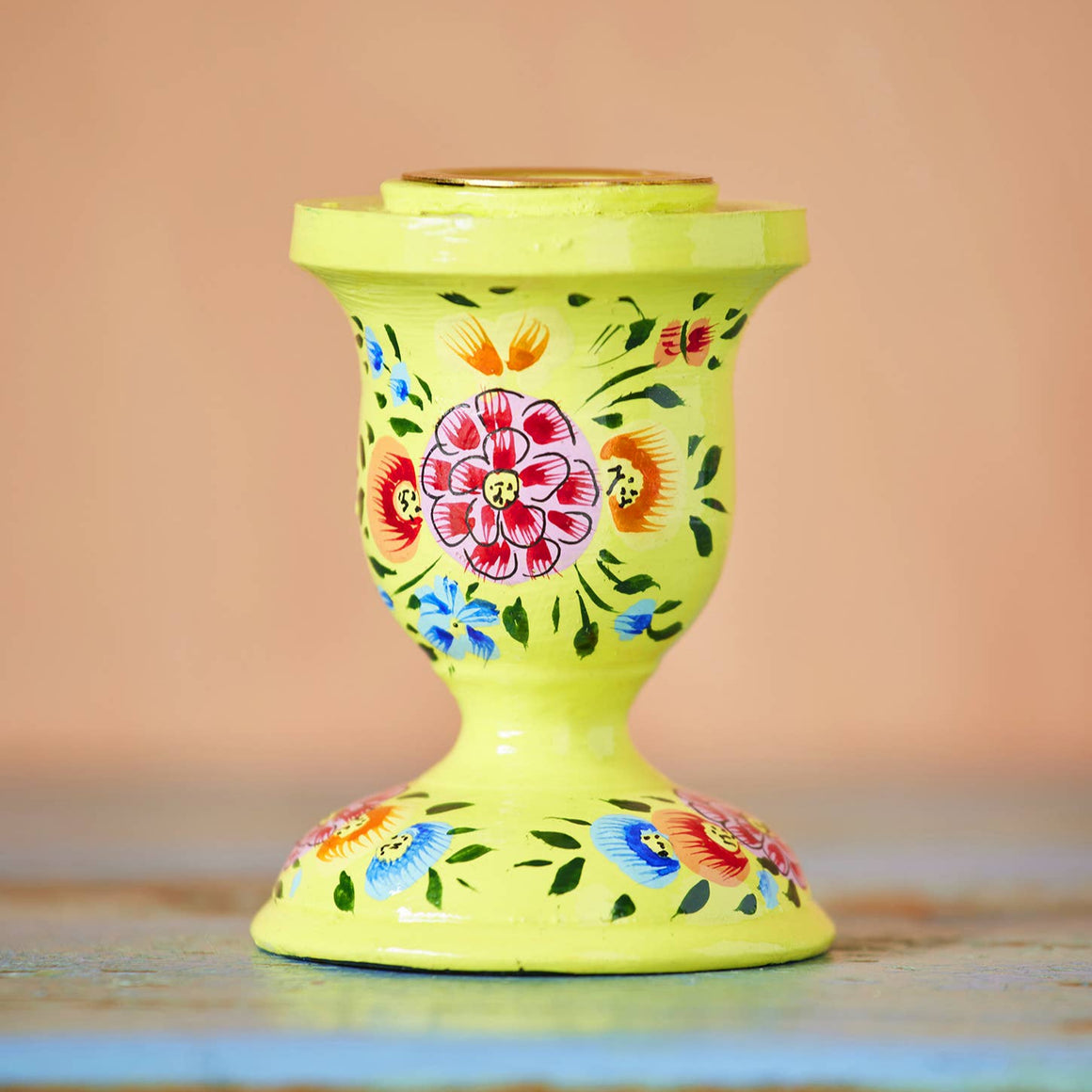 HAND PAINTED KASHMIRI CANDLESTICK - SOLD AS SINGLES - Feather & Twigs