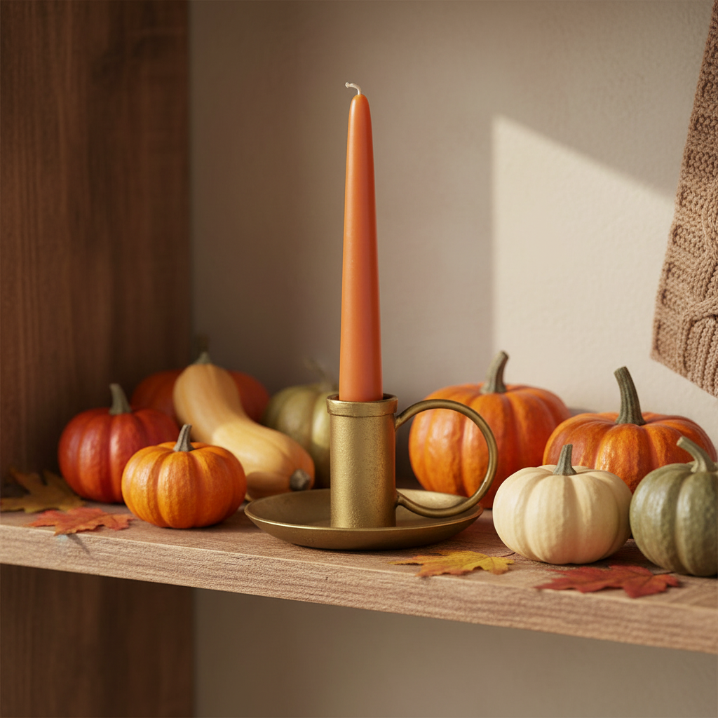 AMRI IRON - BRASS FINISH CANDLESTICK BY NKUKU