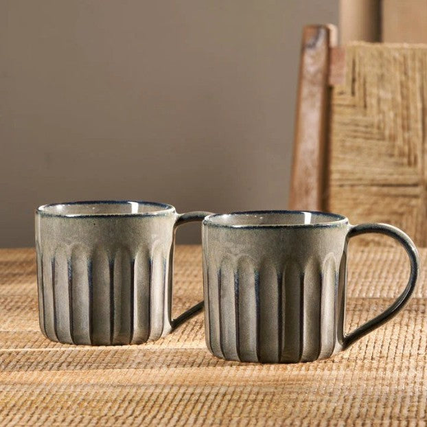 MODA MUG - SET OF TWO -  PEWTER BY NKUKU - Feather & Twigs
