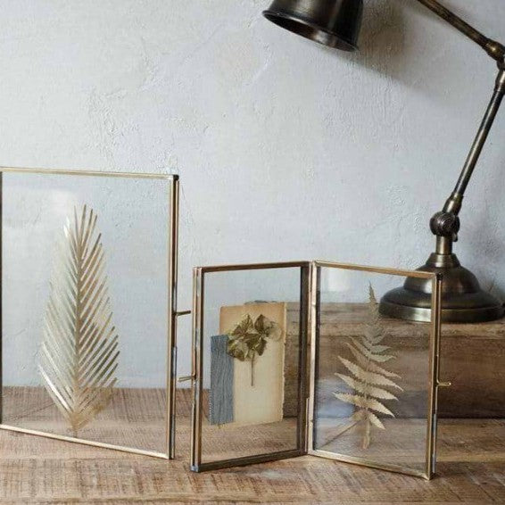 DANTA FOLDING ANTIQUE BRASS FRAME BY NKUKU- 5x7 - Feather & Twigs