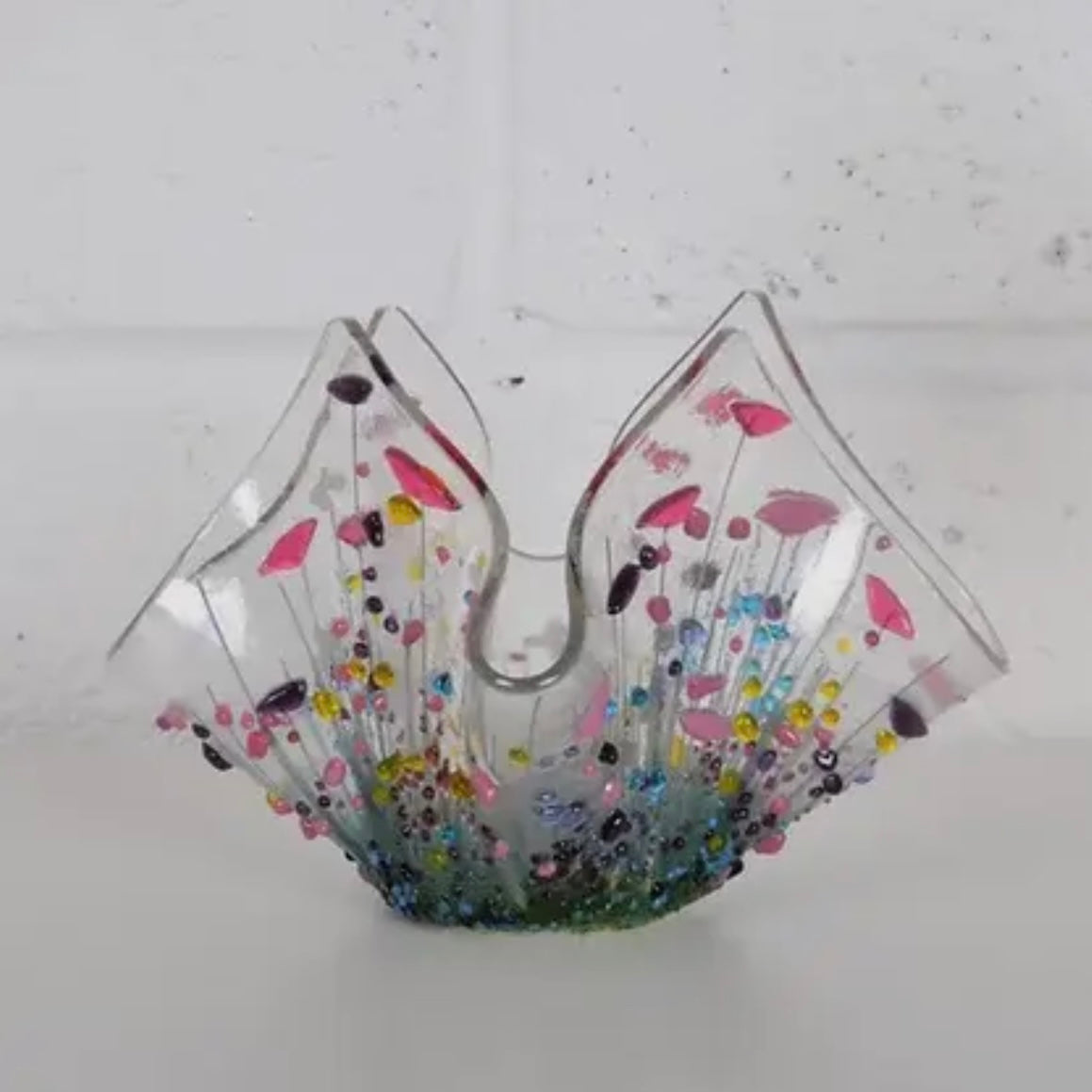 FUSED GLASS TEA LIGHTS - 3 DESIGNS - Feather & Twigs