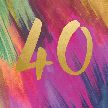 TROPICAL - 40TH BIRTHDAY CARD - Feather & Twigs