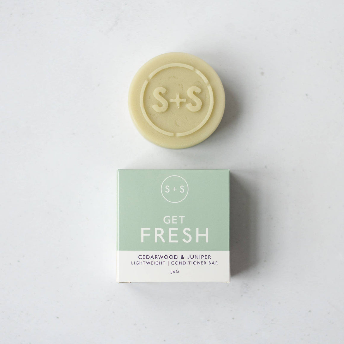 GET FRESH - CEDARWOOD AND JUNIPER CONDITIONER BAR - 50g - Feather & Twigs