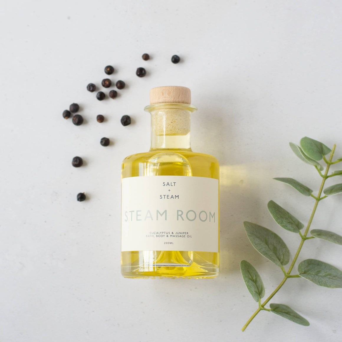 STEAM ROOM - EUCALYPTUS BATH AND BODY OIL 100ml - Feather & Twigs