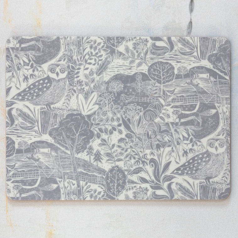 OWL AND FOX PLACEMAT BY SAM WILSON - Feather & Twigs
